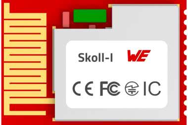 Moduł komunikacyjny Bluetooth/Bluetooth LE 5.4 o wymiarach 16,6 × 12 × 1,7 mm