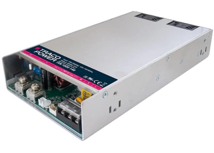 Tani 1000-watowy zasilacz sieciowy z serii TXN o dopuszczalnej temperaturze pracy +70°C