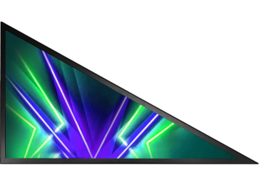 Trójkątny wyświetlacz LCD-TFT o rozdzielczości 1920×1080 px i jasności 1000 cd/m²