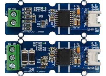 Izolowane moduły pomiarowe prądu i napięcia z interfejsem Grove