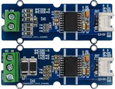 Izolowane moduły pomiarowe prądu i napięcia z interfejsem Grove