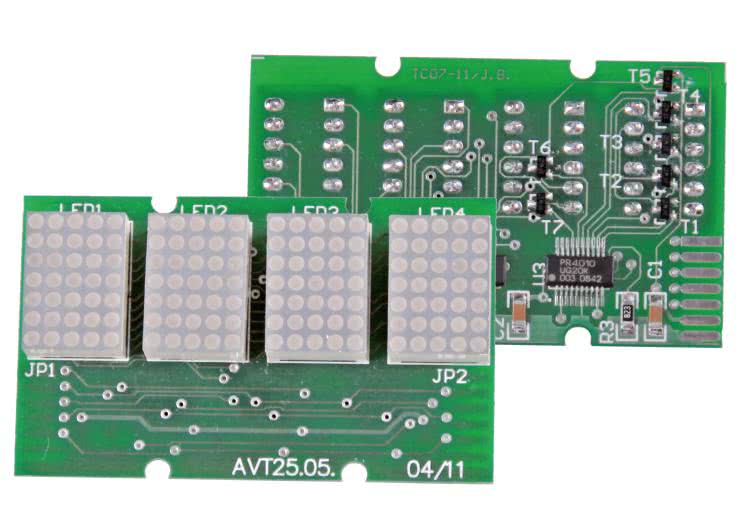Moduł czterech wyświetlaczy LED 5×7