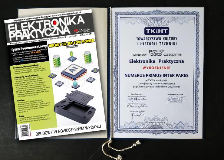 Elektronika Praktyczna wyróżniona w prestiżowym konkursie Numerus Primus Inter Pares!